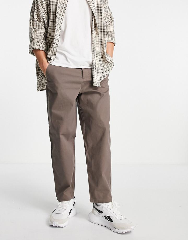 Asos Design Balloon Chino Pants In Brown