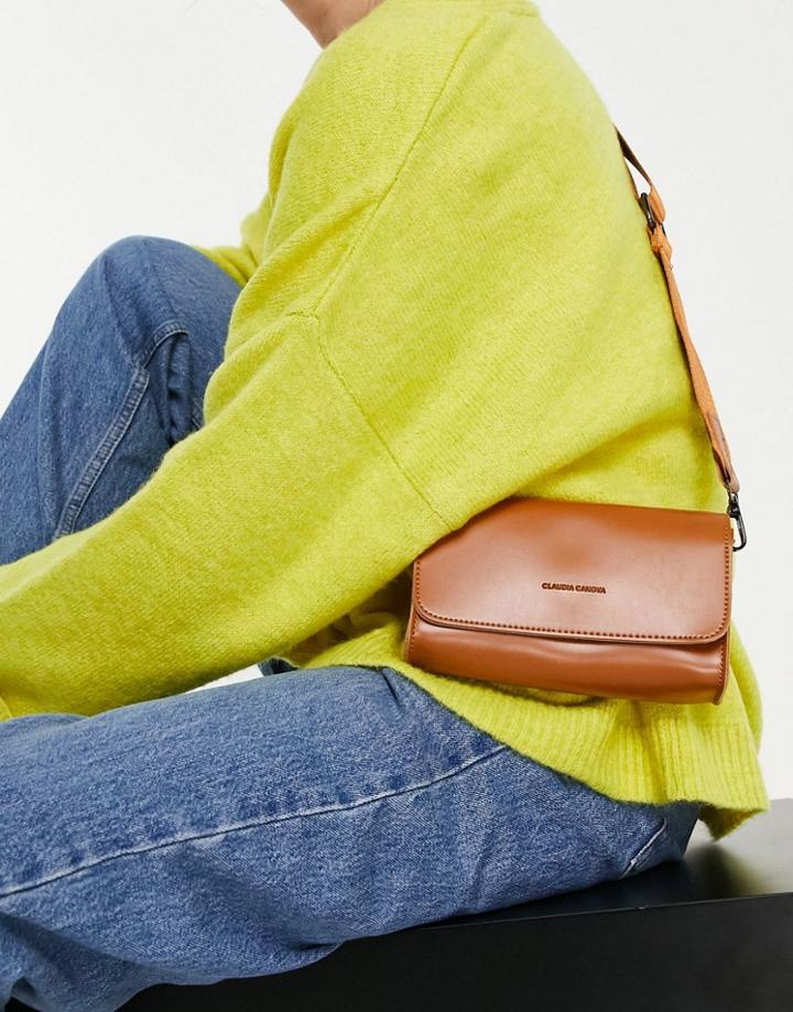 Claudia Canova Envelope Crossbody Bag In Tan-brown