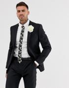 River Island Wedding Skinny Suit Jacket In Black