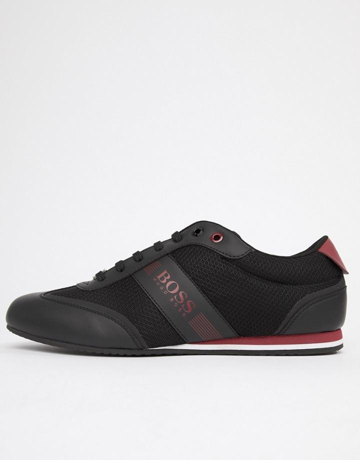 Boss Lighter Low Nylon Sneakers In Black - Black