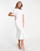Trendyol Midi Smock Dress In White