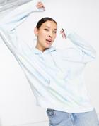 Weekday Alisa Organic Cotton Hoodie With In Blue Tie Dye-multi