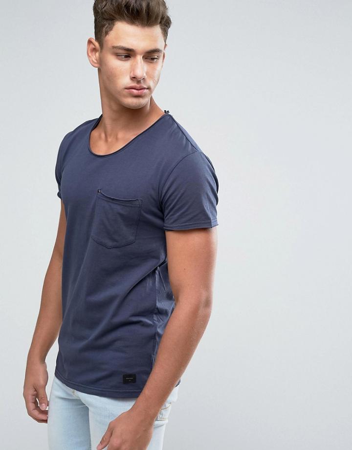 Minimum Bradley Pocket Tee In Navy - Navy