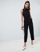 Vero Moda Check Tailored Jumpsuit - Black