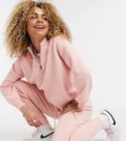 Collusion Quilted Knit Sweater Co-ord In Light Pink-neutral