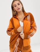 Adidas Originals X Danielle Cathari Deconstructed Firebird Track Jacket In Orange - Orange