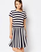 Samsoe & Samsoe Vermund Skater Dress In Stripe - Multi