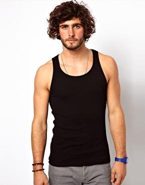 Asos Rib Vest - Black