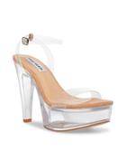 Steve Madden Julien Platform Sandals In Clear