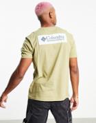 Columbia North Cascades Back Print T-shirt In Khaki-green