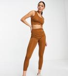 Columbia Training Csc Sculpt Leggings In Brown Exclusive At Asos