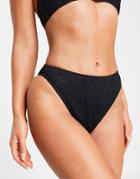 South Beach Exclusive Mix And Match Scrunch High Waist Bikini Bottoms In Black
