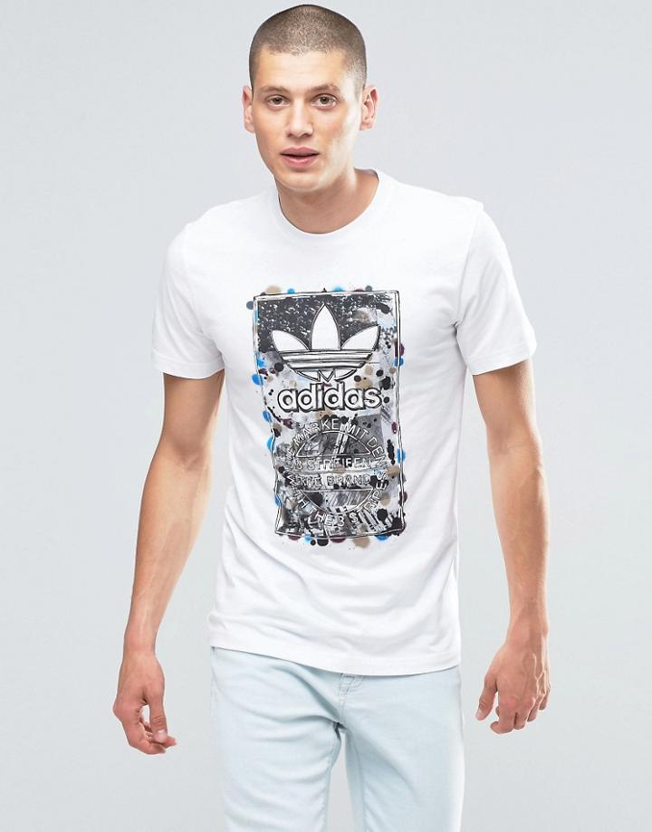 Adidas Originals Culture Clash T-shirt In White Az1053 - White