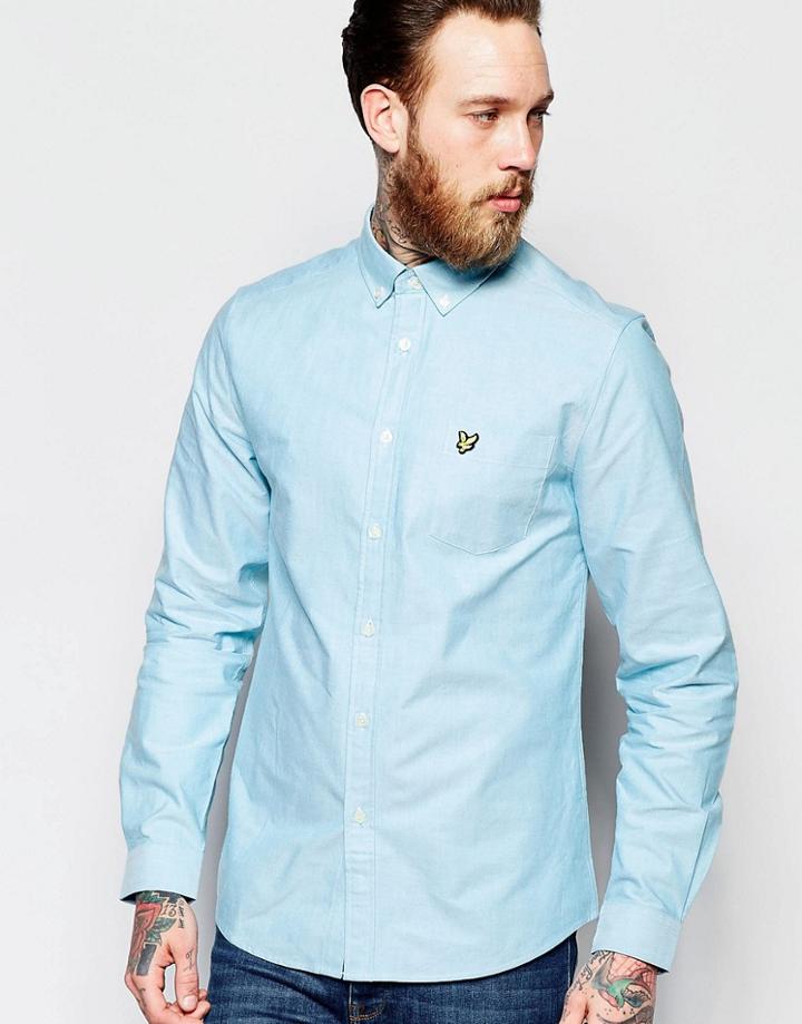 Lyle & Scott Running Stitch Shirt - Blue
