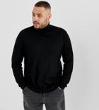 Asos Design Plus Roll Neck Sweater In Black