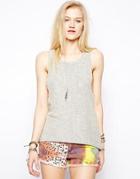 Somedays Lovin Knit Tank Top - Gray