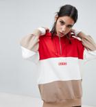 Na-kd Color Block Oversized Logo Hoodie - Multi