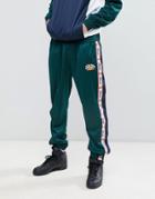 Ellesse Prezza Logo Taping Popper Joggers In Green - Green