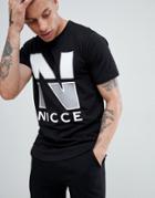 Nicce T-shirt In Black With Chest Logo - Black