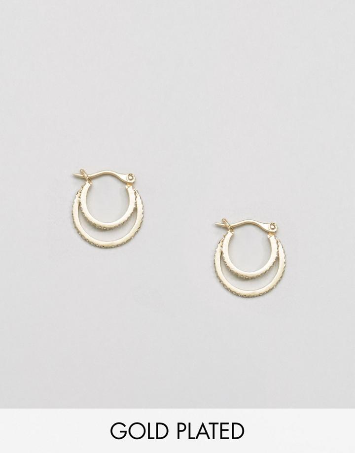Pilgrim Gold Plated Hoop Earrings - Gold