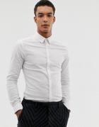 Twisted Tailor Super Skinny Shirt In White - White
