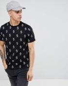 Luke Sport Miles Logo Print T-shirt In Black - Black