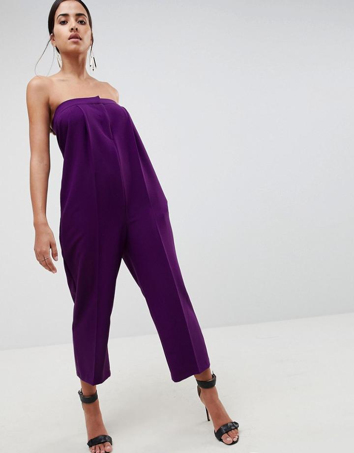 Asos Design Minimal Jumpsuit - Purple