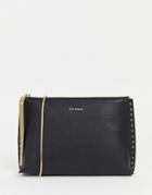 Ted Baker Tesssa Studded Leather Clutch With Chain - Black
