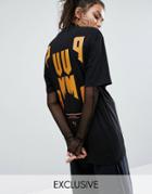 Puma Exclusive To Asos Statement Oversized Short Sleeve T-shirt - Black
