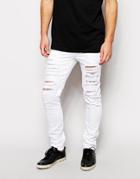 Asos Skinny Jeans With Extreme Rips