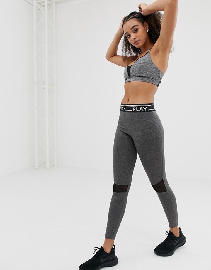 Only Play Logo Waistband Legging - Black