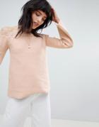 Nytt Alexa Off Shoulder Flared Sleeve Top - Pink
