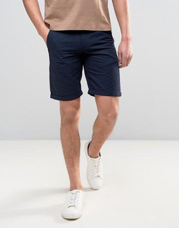 Solid Chino Shorts - Navy