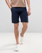 Solid Chino Shorts - Navy