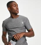South Beach Man Muscle Fit T-shirt In Gray Heather