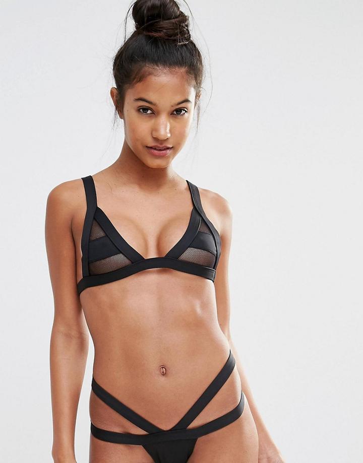 Minimale Animale Bandit Lava Bikini Top - Black