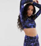 Collusion Petite Tie Dye Crop Top-multi