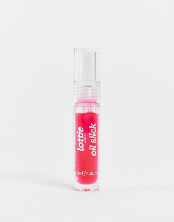 Lottie London Oil Slick Lip Gloss - Strawberry Dreams-red