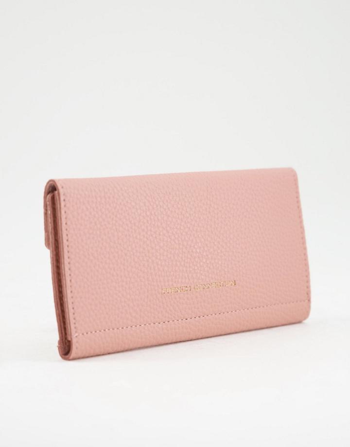 French Connection Envelope Wallet In Dusty Pink
