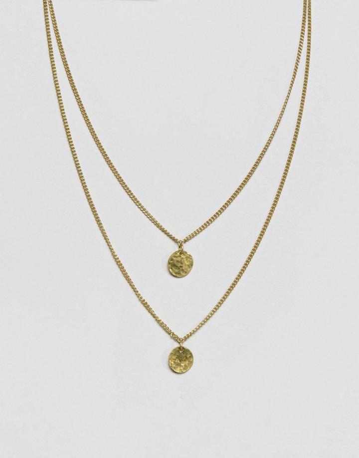 Made Double Layered Necklace - Gold