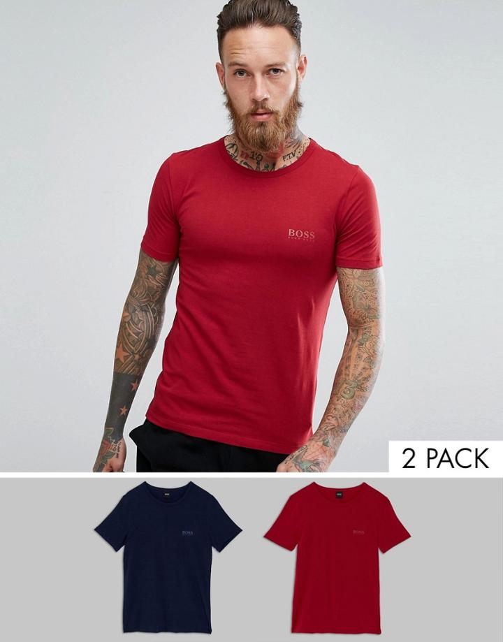Boss By Hugo Boss T-shirts 2 Pack In Slim Fit - Multi