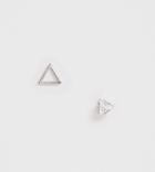 Designb Triangle Stud Earrings In Sterling Silver - Silver