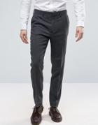Asos Slim Pants In 100% Wool - Gray
