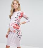 Bluebelle Maternity Floral Bodycon Dress