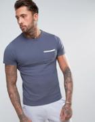 Another Influence Tape Edge Pocket T-shirt - Navy