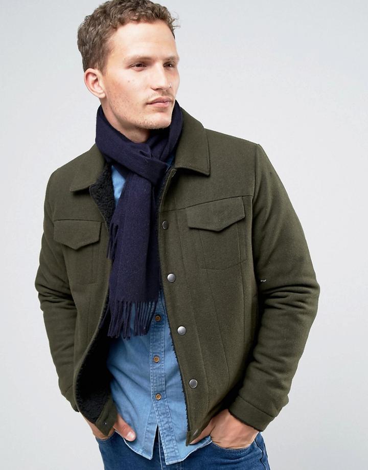 Glen Lossie Cashmere Scarf Navy - Navy