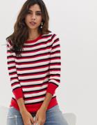 Oasis Crew Neck Sweater In Stripe - Multi