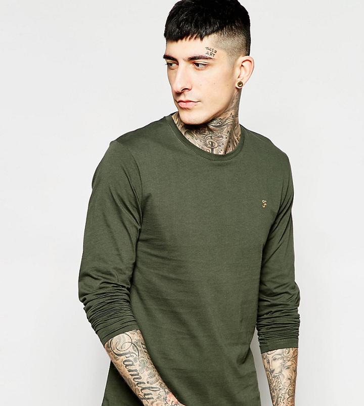 Farah T-shirt With F Logo Slim Fit Exclusive - Green