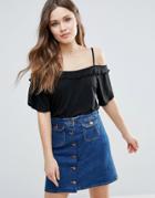 B.young Off Shoulder Top - Black