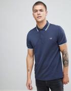Fred Perry Twin Tipped Polo Shirt In Dark Grey - Gray